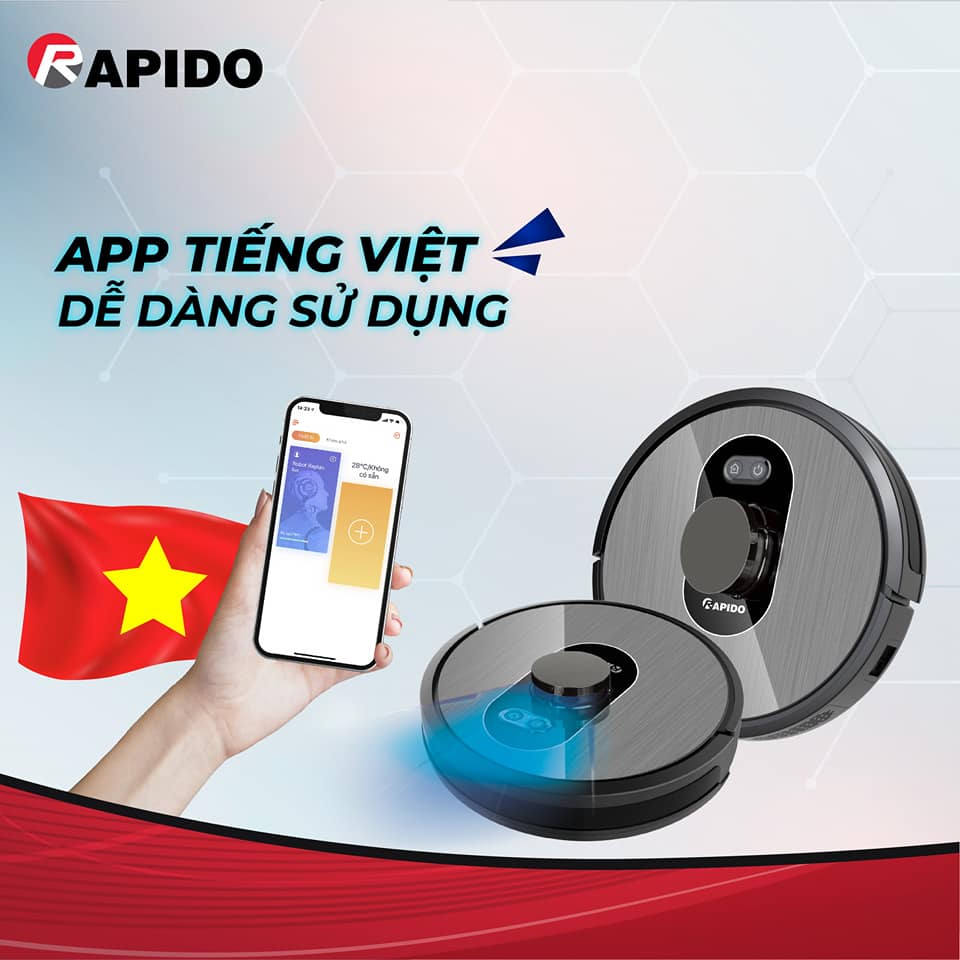 Rapido R8S có app tiếng Việt rất thân thiện với người dùng