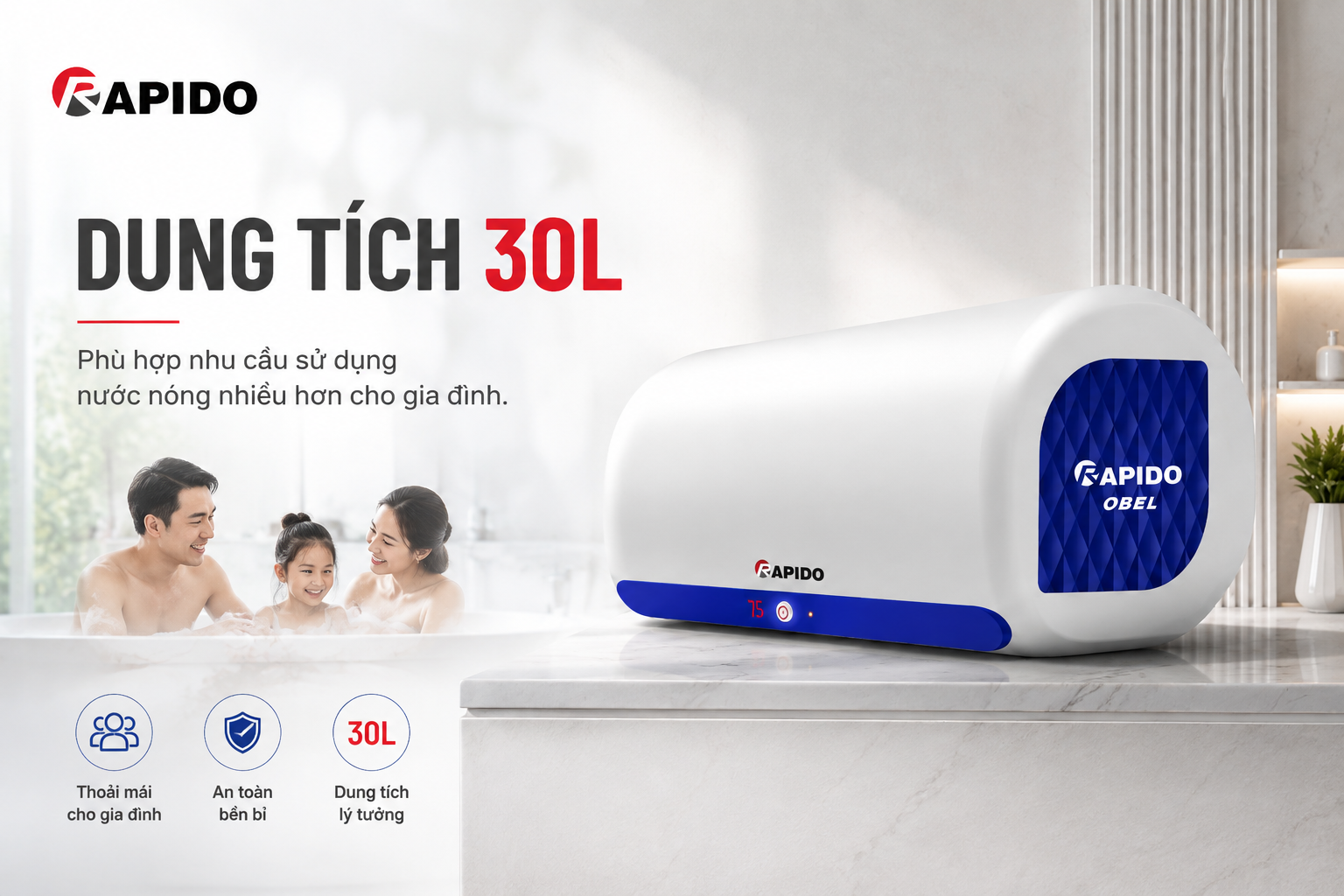 Bình nước nóng Rapido Obel RON-D 30L 11 8757d5b8 0799 4a04 8d30 06803c2a9874