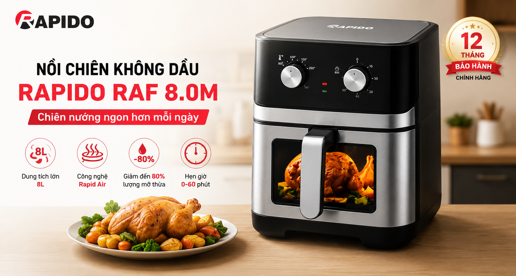 Nồi chiên không dầu Rapido RAF 8.0M 11 c7759c50 e3c8 4c63 bae2 234847947dcb