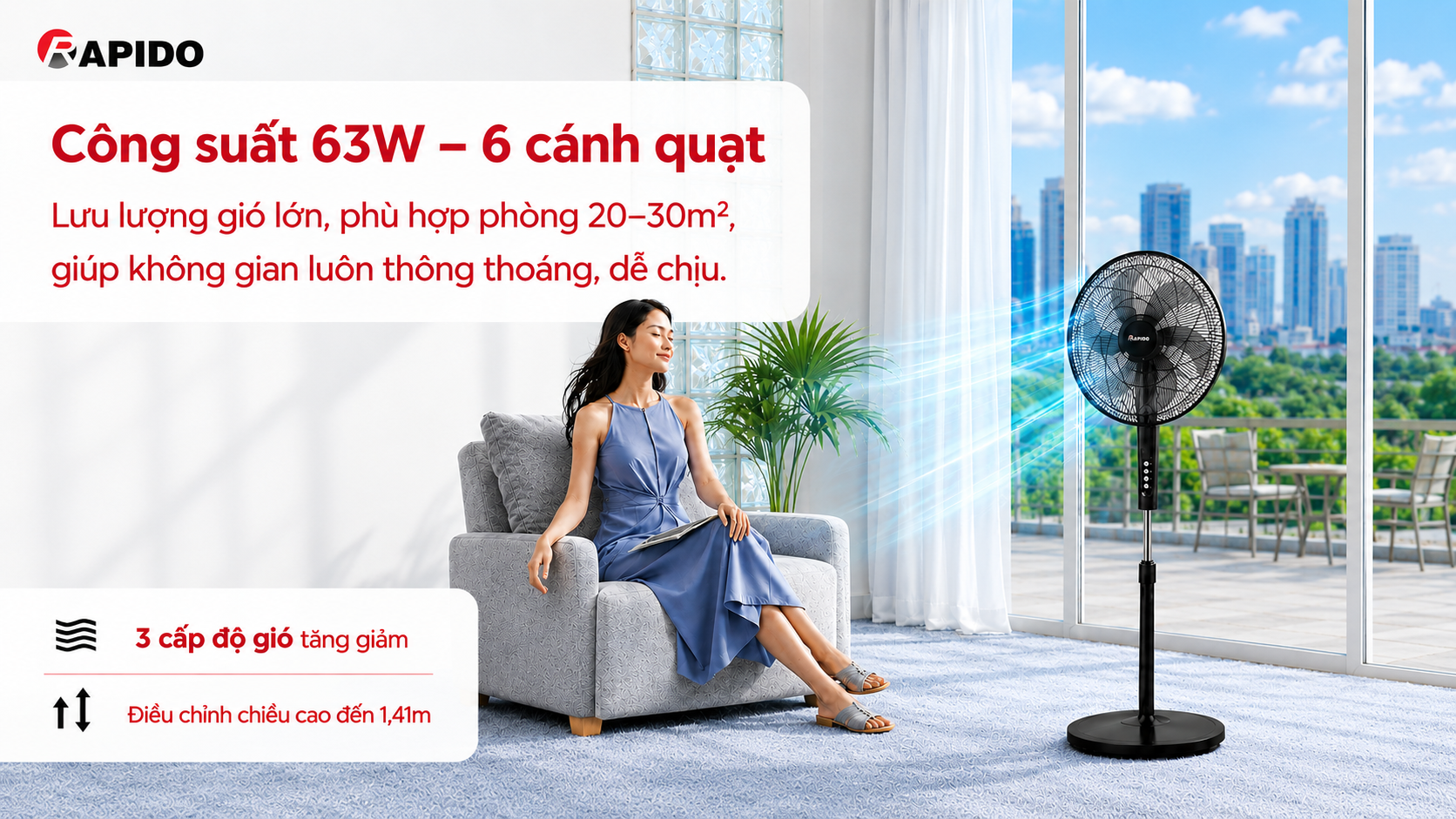 Quạt đứng Rapido RWF 20AHM - 1 14 b46af17c d800 498b a9f0 6bb08616577d