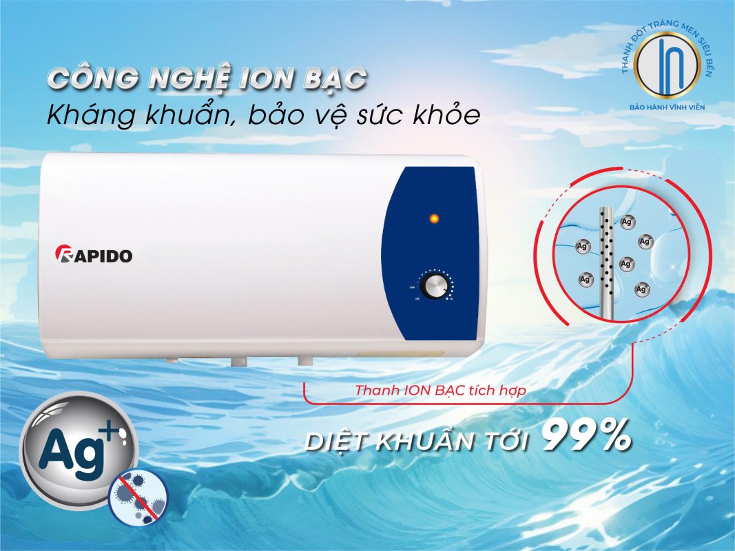 bình nước nóng Rapido Ag+