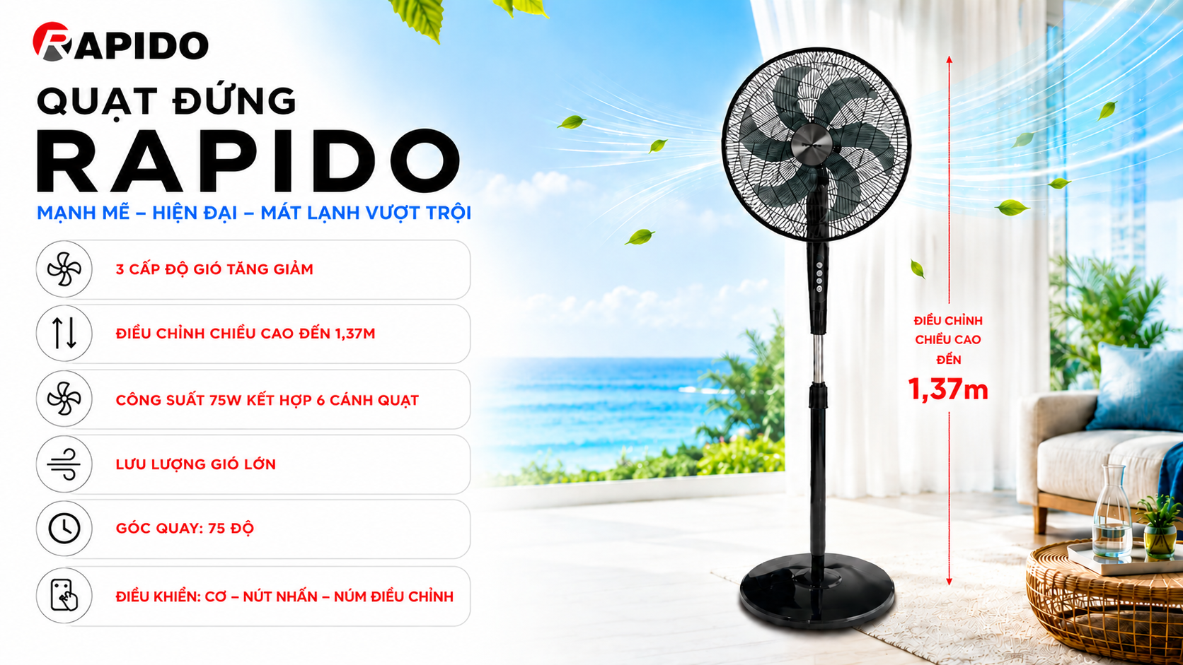 Quạt đứng Rapido RWF 50PBM 13 3be3b5f7 b1d9 41a5 97e6 bd697545ff30