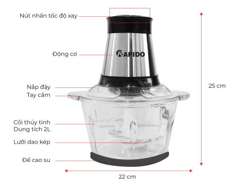 Máy xay thịt đa năng Rapido RMC-300D4