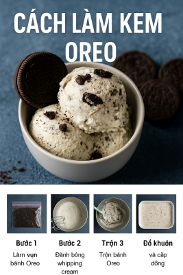 Cách làm kem oreo chuẩn dễ thành công