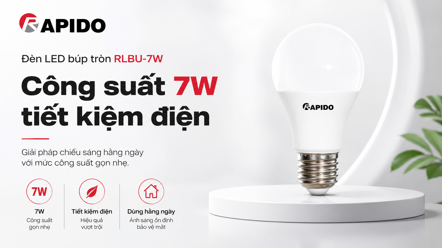 Đèn LED búp tròn RLBU-7W 11 Đèn LED búp tròn RLBU-7W