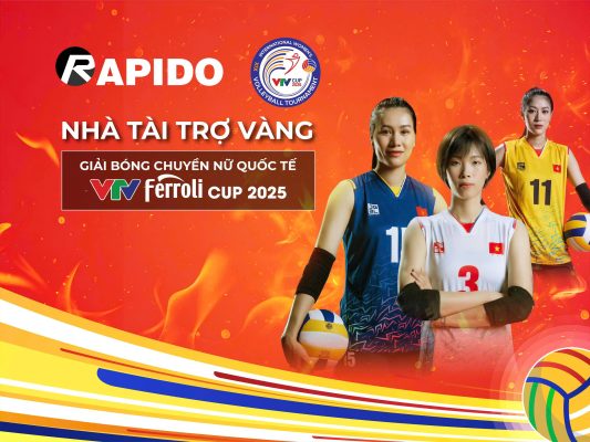 Rapido tài trợ vàng giải bóng chuyền nữ VTV Ferroli Cup 2025