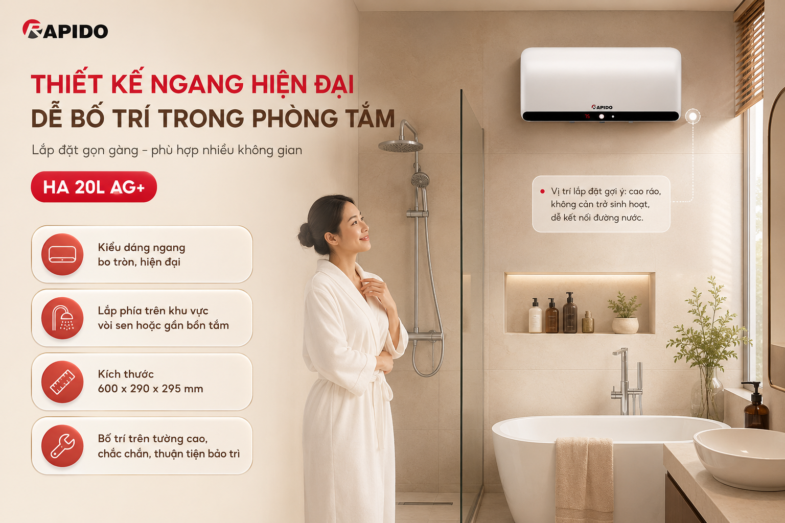 Bình nước nóng Rapido HA 30L (Ag+, hiển thị nhiệt độ) 15 9991405d adfd 4f47 90d5 724cd0676219