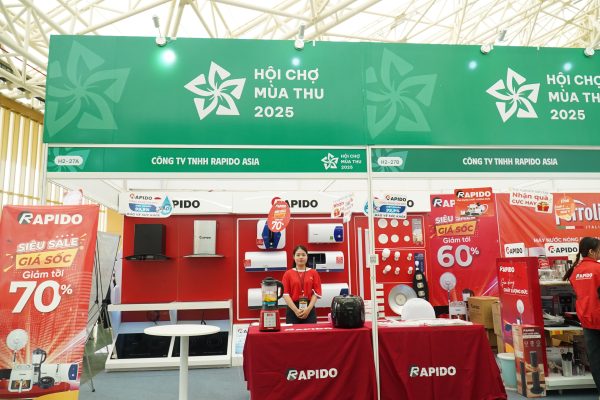 Rapido lan tỏa xu hướng sống tiện nghi, sống khỏe, hiện đại tại Hội chợ Mùa thu 2025 1 Thương hiệu Rapido góp mặt tại Hội chợ mùa thu 2025