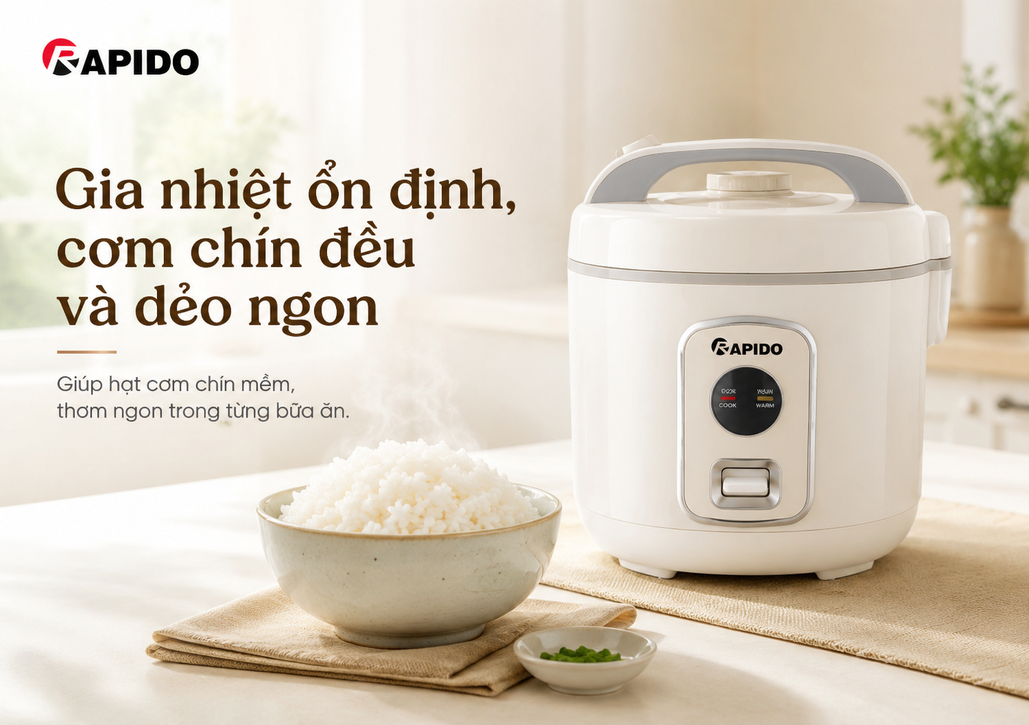 Nồi cơm điện lòng nhôm chống dính 1.8 lít Rapido RC - 1.8M2 12 215f6e49 a62d 4fb6 9676 0b563a8cab64