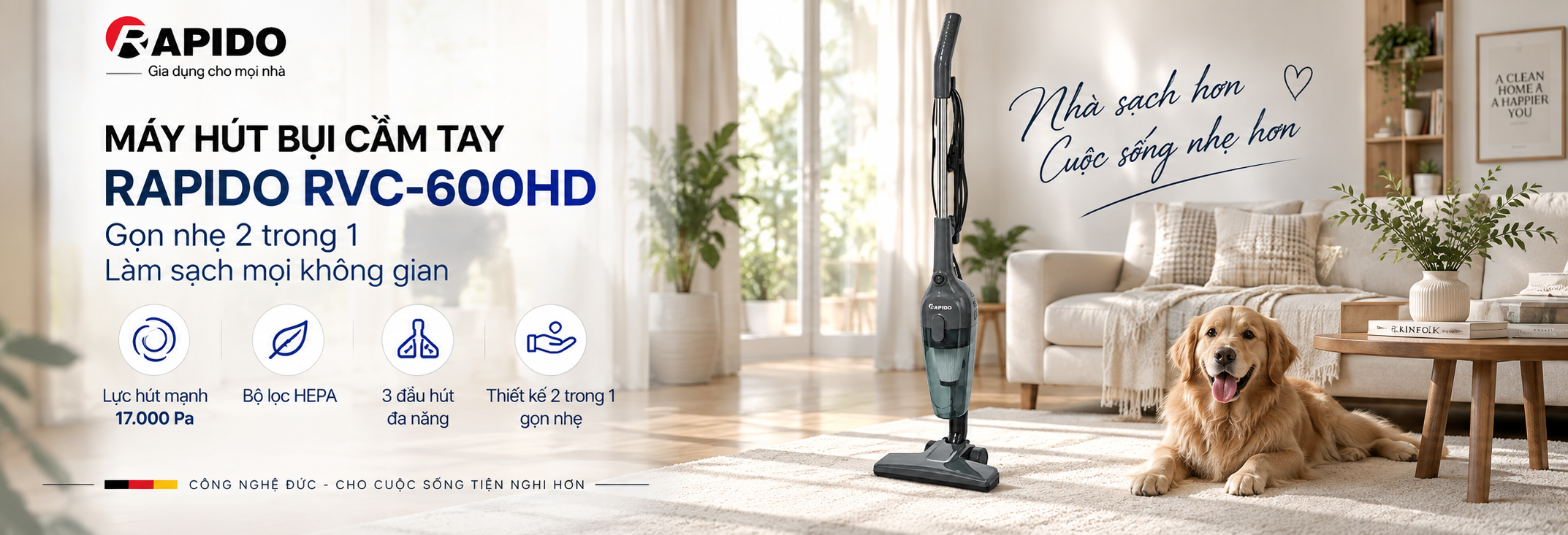 Máy hút bụi cầm tay Rapido RVC-600HD 21 2f4a4c2f d7c9 49ce 87fe cbbadef50f03