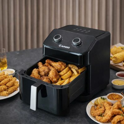 Nồi chiên không dầu 2 thanh nhiệt 12 lít Rapido RAF 12M2 16 Nồi chiên không dầu hai thanh nhiệt 12 lít điều khiển cơ Rapido RAF 12M2