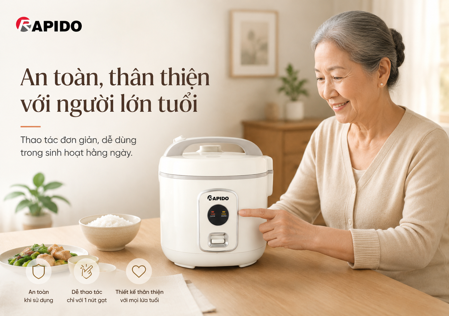 Nồi cơm điện lòng nhôm chống dính 1.8 lít Rapido RC - 1.8M2 15 f8e863e7 6237 4ca0 b210 b88980198b25