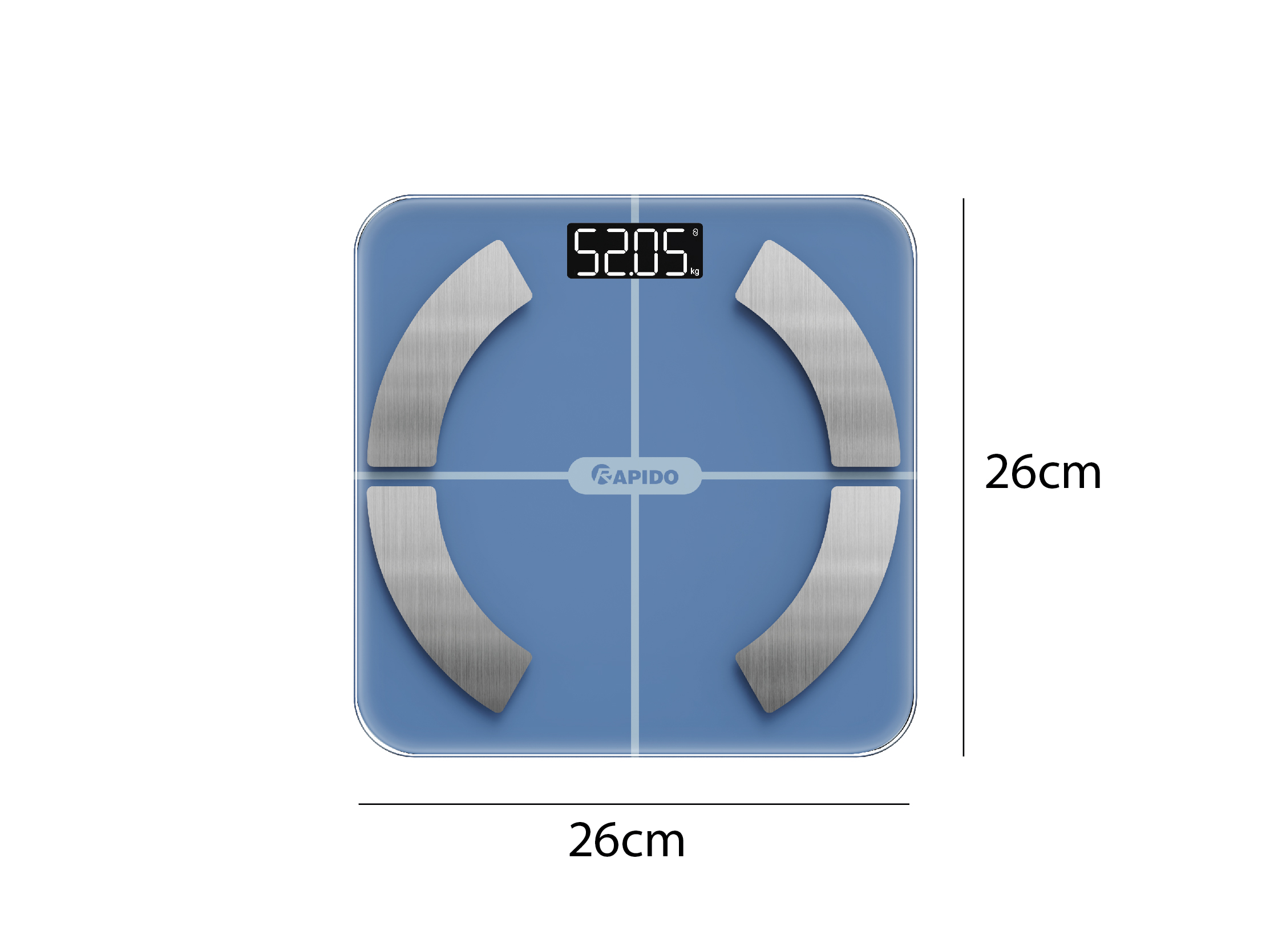 Cân sức khỏe phân tích chỉ số bluetooth Rapido RSB07-S Cân sức khỏe phân tích chỉ số bluetooth Rapido RSB07-S