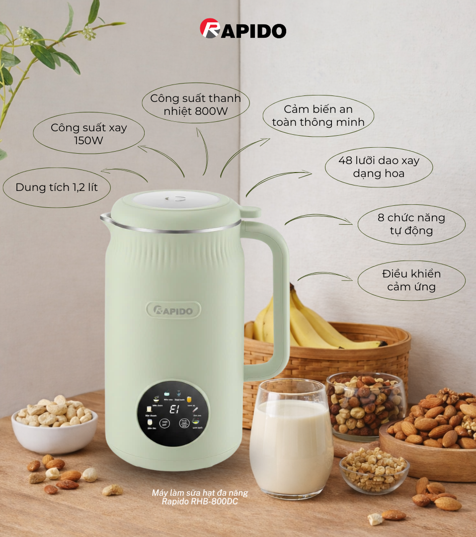 Máy làm sữa hạt Rapido May lam sua hat Rapido 2 1