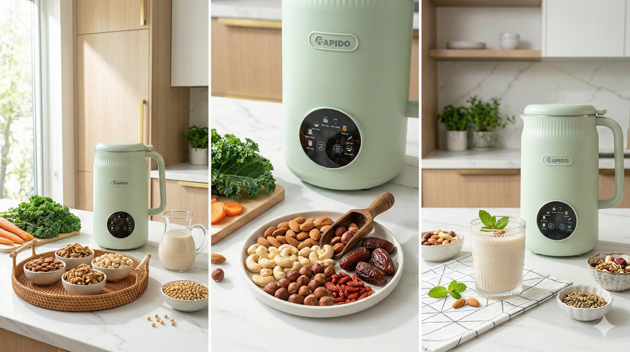 Máy làm sữa hạt đa năng Rapido RHB-800DC Máy làm sữa hạt đa năng Rapido RHB-800DC