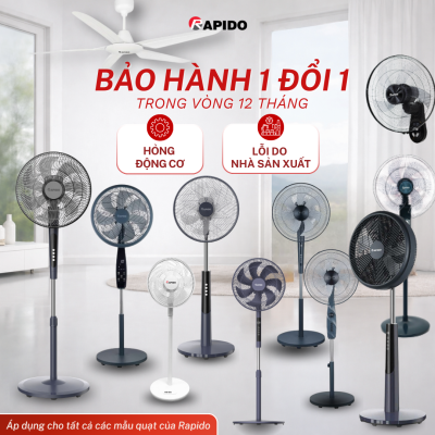 Rapido bảo hành chính hãng 12 tháng