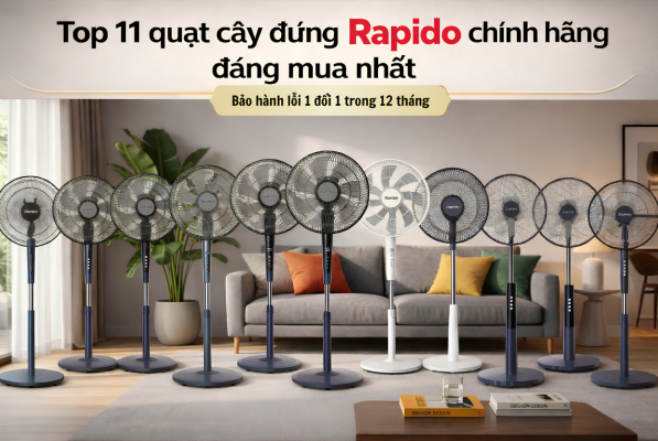 Top 11 quạt cây đứng Rapido chính hãng