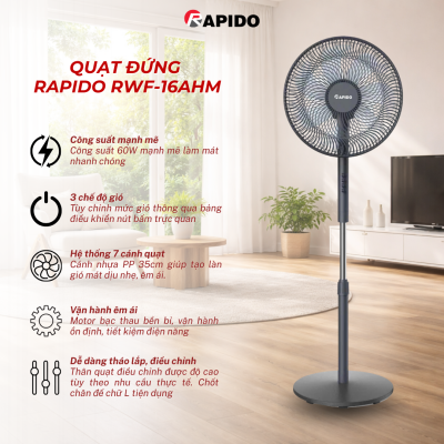 Quạt Đứng Rapido RWF-16AHM