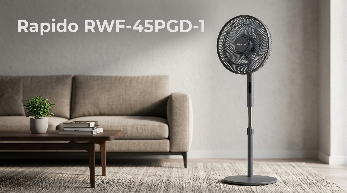 Top 11 quạt cây đứng Rapido chính hãng đáng mua nhất 2026 8 Quạt cây đứng Rapido_RWF-45PGD-1