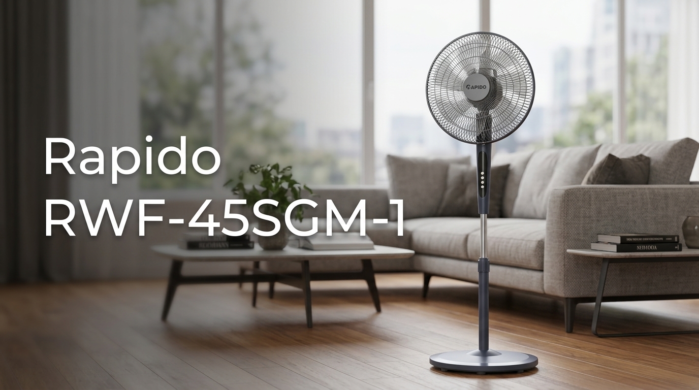 Top 11 quạt cây đứng Rapido chính hãng đáng mua nhất 2026 9 Thiết bị làm mát Rapido_RWF-45SGM-1