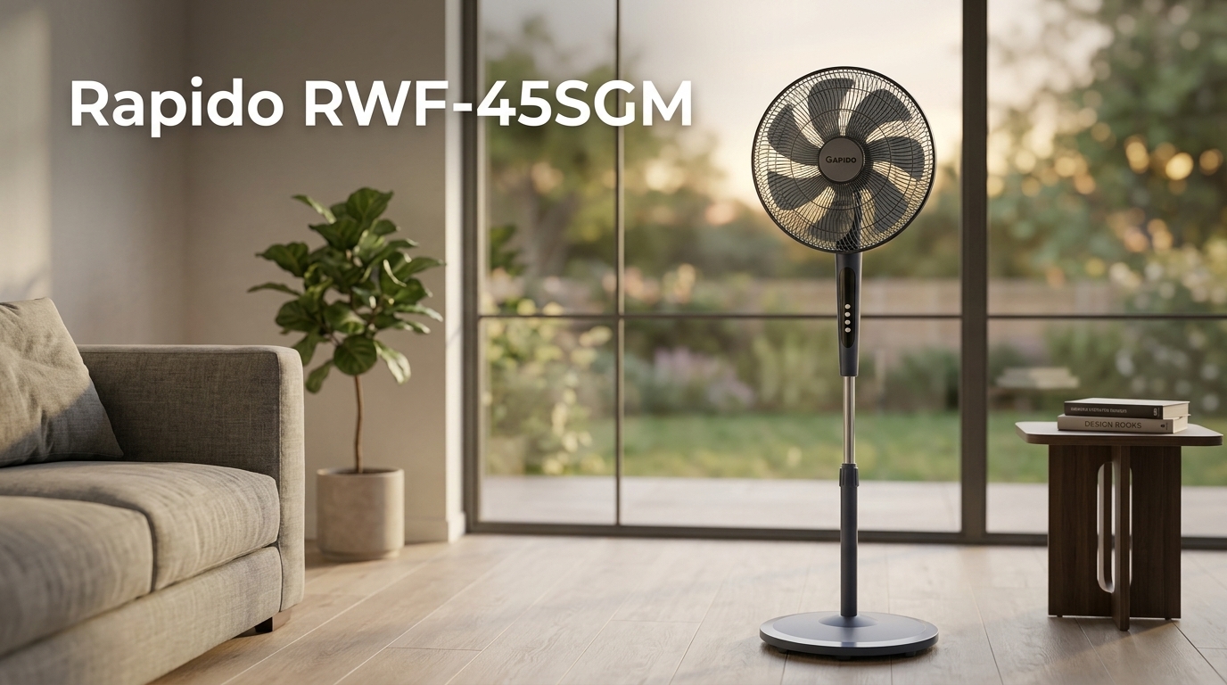 Top 11 quạt cây đứng Rapido chính hãng đáng mua nhất 2026 12 Quạt cây Rapido_RWF-45SGM