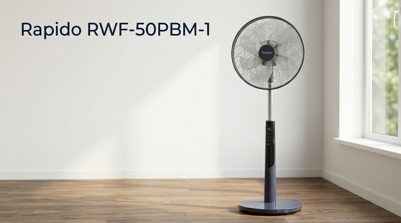 Top 11 quạt cây đứng Rapido chính hãng đáng mua nhất 2026 5 Quạt cây Rapido_RWF-50PBM-1