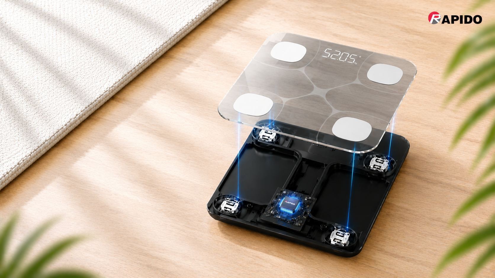 Cân sức khỏe phân tích chỉ số - loại vuông, bluetooth RSB08-BS 10 819e4c8d a999 47ae 951e 2e7504edb349
