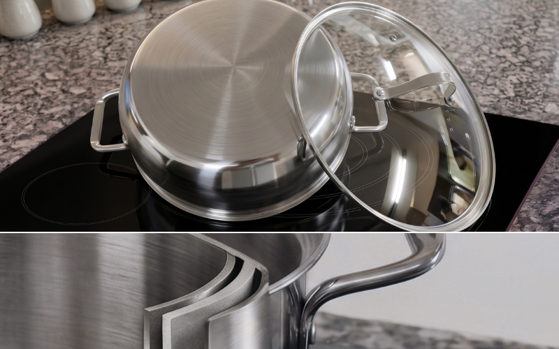 NỒI INOX: TẠI SAO CÁC ĐẦU BẾP NHÀ HÀNG 5 SAO LUÔN ƯU TIÊN LỰA CHỌN HÀNG ĐẦU? 6 Đáy nồi inox đa năng Rapido