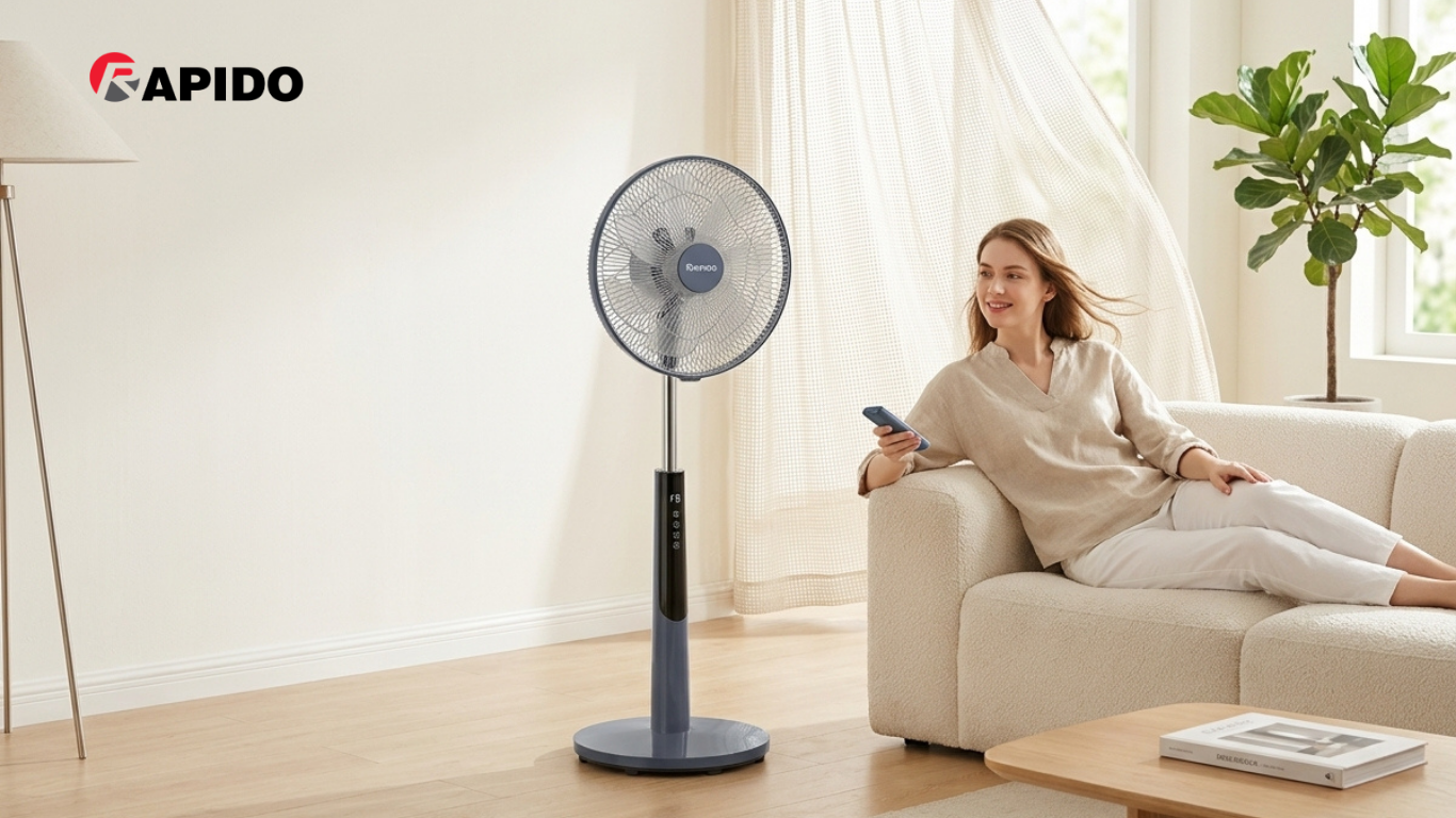 Tổng hợp 9 mẫu quạt đứng có remote từ Rapido