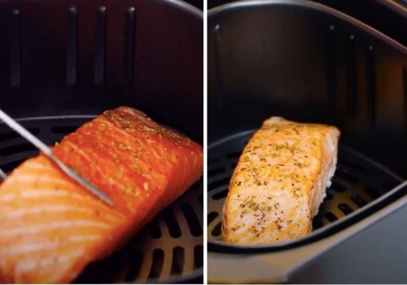 Cách làm cá hồi nướng giấy bạc bơ tỏi chanh bằng nồi chiên không dầu (Ngon Mềm) 4 ca 1