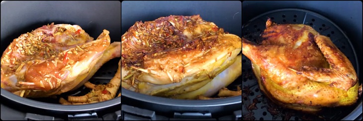 cách làm gà nướng da giòn bằng nồi chiên không dầu