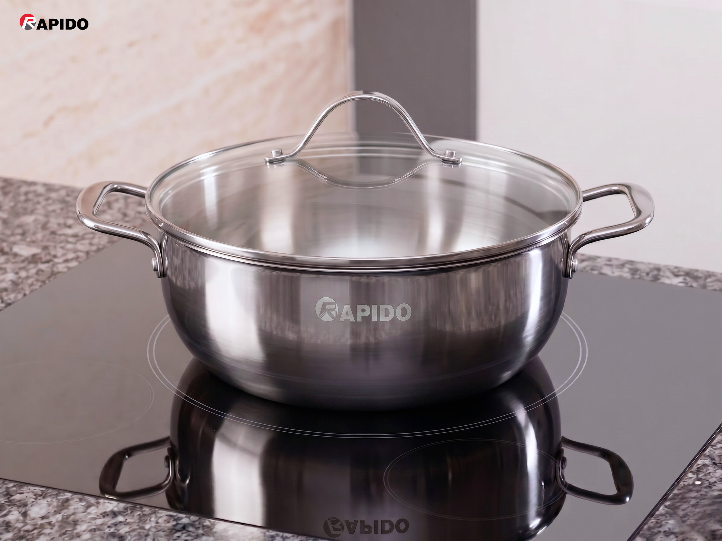 NỒI INOX: TẠI SAO CÁC ĐẦU BẾP NHÀ HÀNG 5 SAO LUÔN ƯU TIÊN LỰA CHỌN HÀNG ĐẦU? 5 Nồi inox đa năng Rapido RK28-3S liền khối size 28