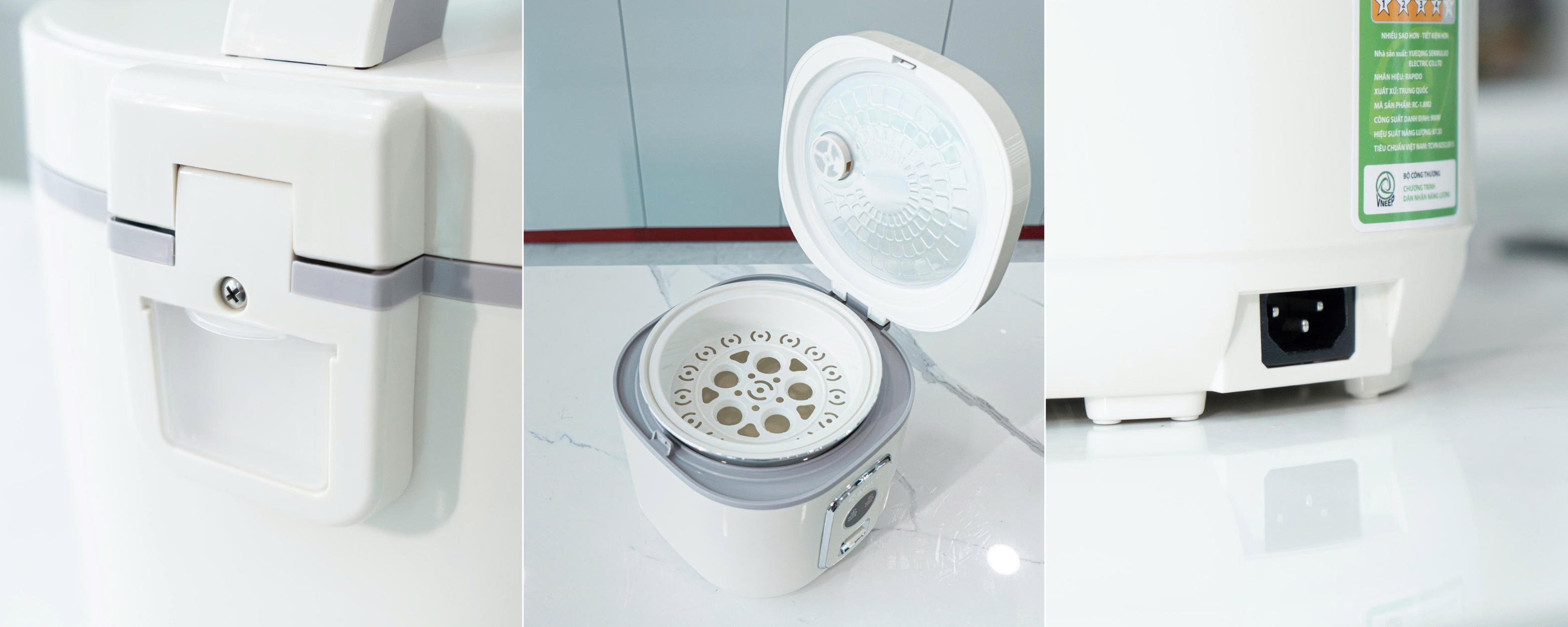 Nồi cơm điện lòng nhôm chống dính 1.8 lít Rapido RC – 1.8M2