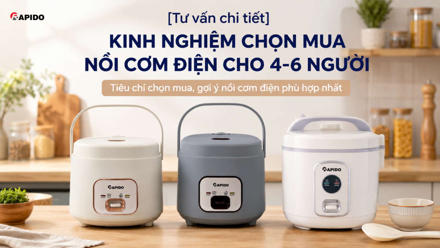 Kinh nghiệm chọn mua nồi cơm điện cho 4-6 người