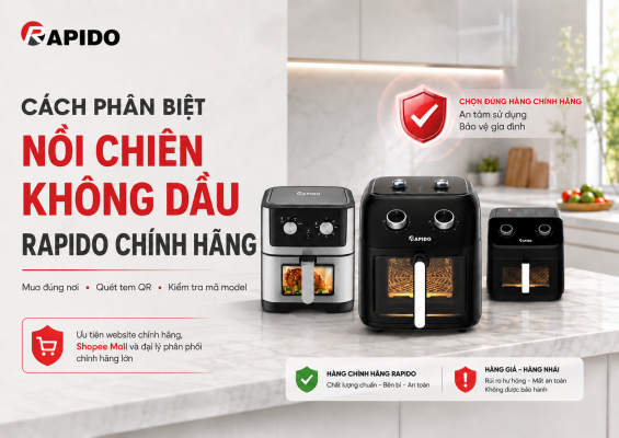 Cách phân biệt nồi chiên chính hãng