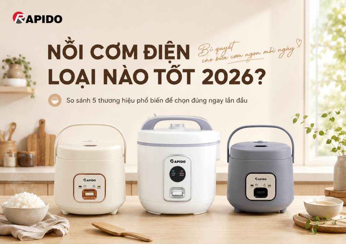 Nồi Cơm Điện Loại Nào Tốt 2026? So Sánh 5 Thương Hiệu Phổ Biến Để Chọn Đúng Ngay Lần Đầu 1 nồi cơm điện