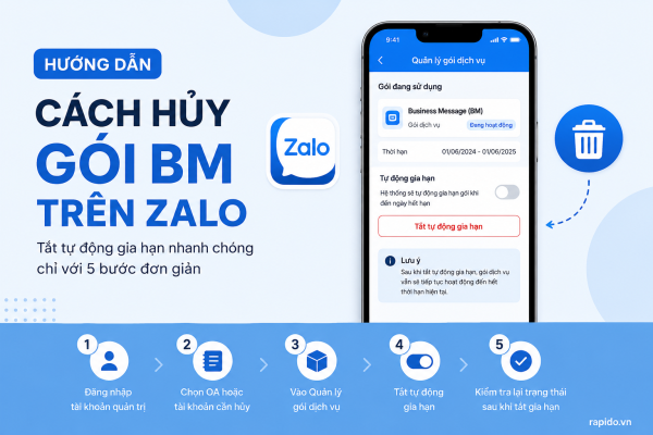 cách hủy gói BM trên Zalo nhanh nhất