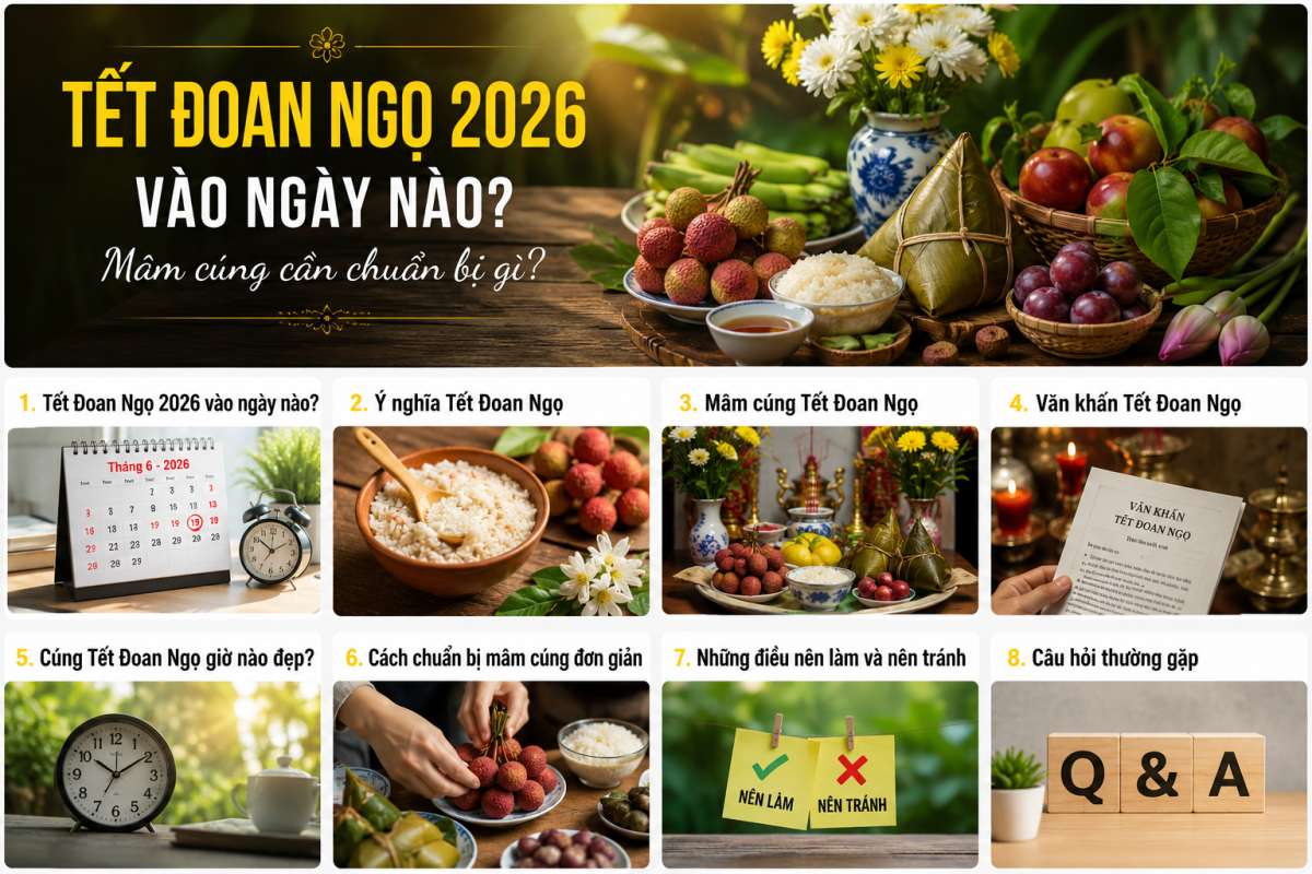 Tết Đoan Ngọ 2026 vào ngày nào? Mâm cúng cần chuẩn bị gì? 1 Tết Đoan Ngọ 2026