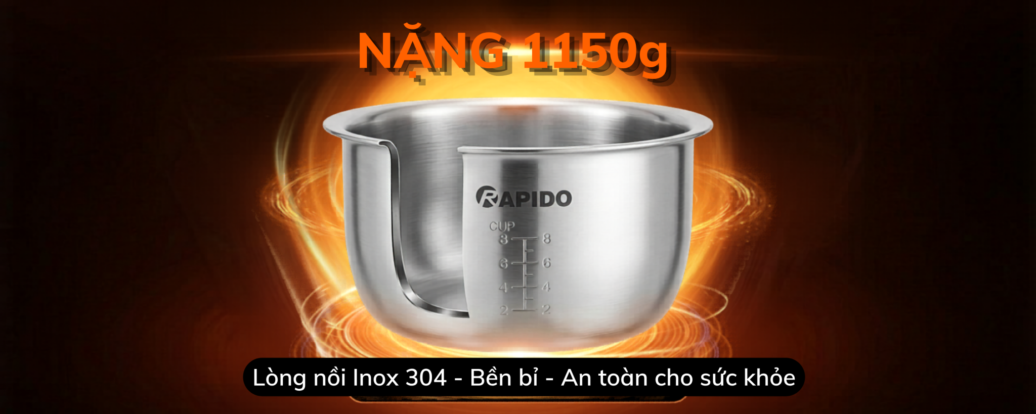 Lòng nồi chất liệu Inox 304 – Đỉnh cao của sự an toàn và bền bỉ
