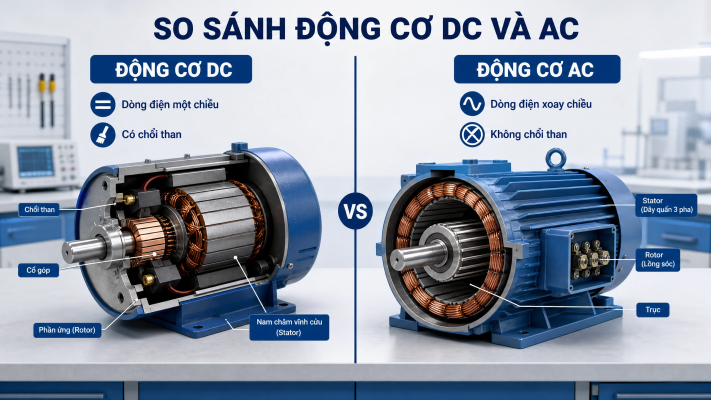 So sánh động cơ DC và AC