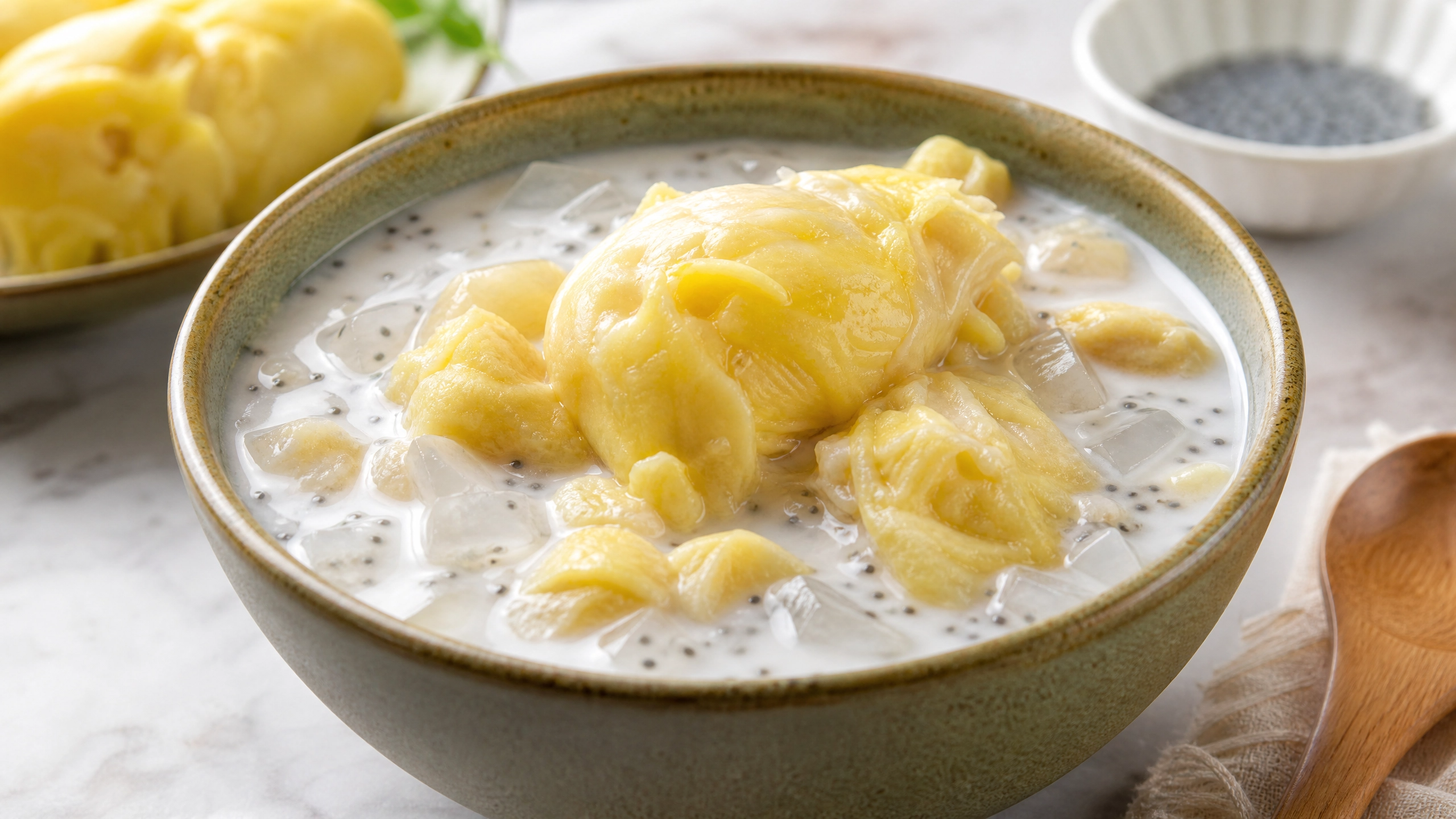 11+ món ngon từ sầu riêng dễ làm tại nhà, ai cũng mê 2 durian sweet soup 1