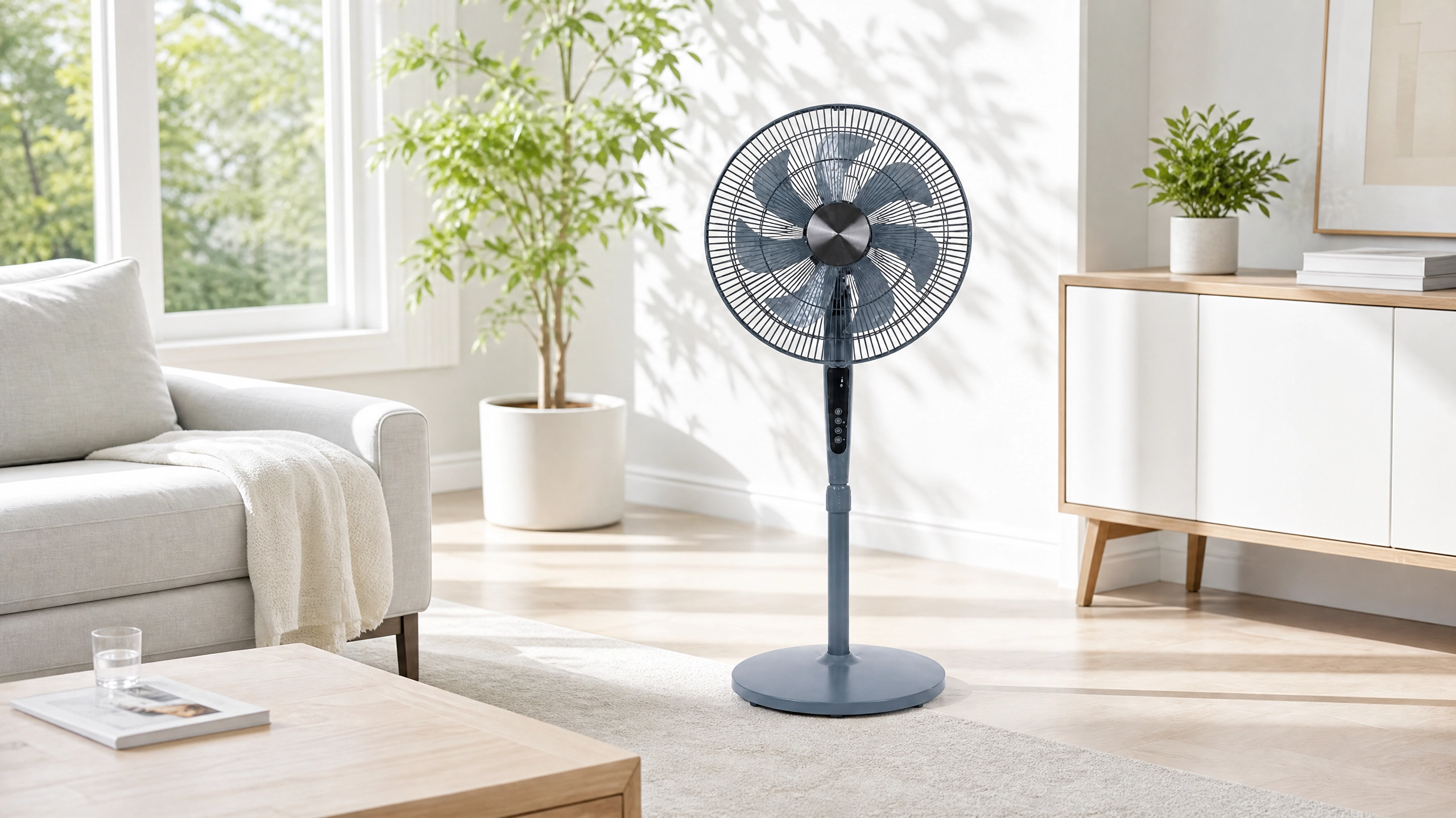 fan 7 blades bright room