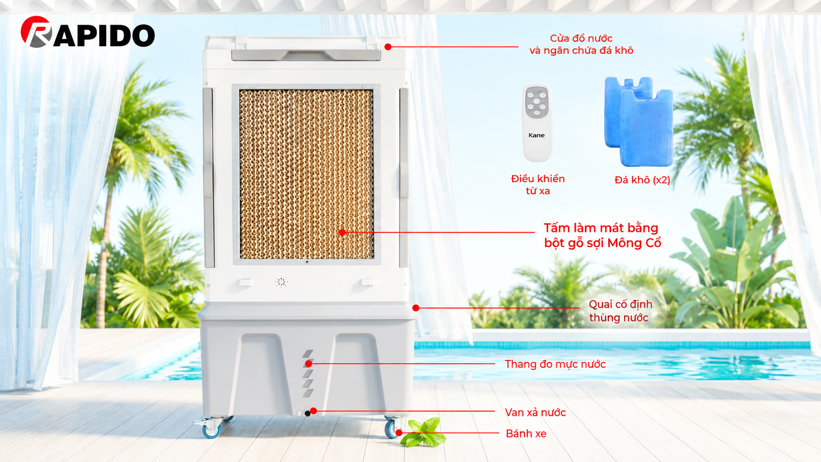 Quạt điều hòa Windy D từ Rapido