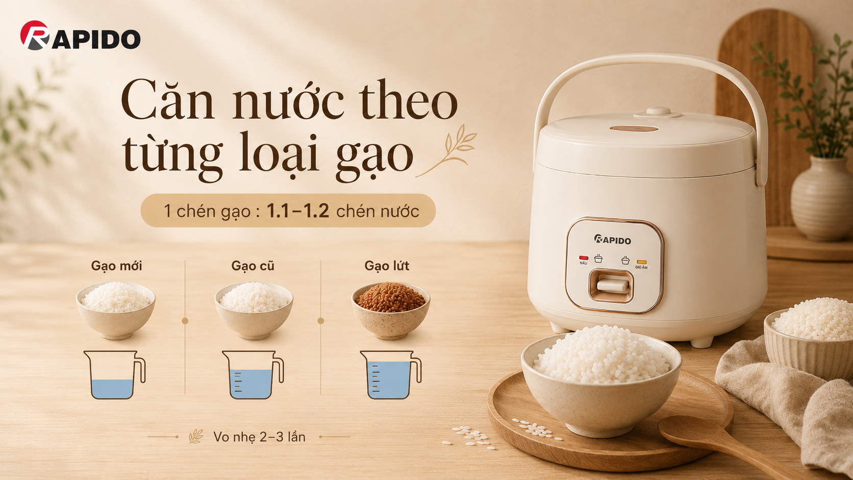 Bí Kíp Nấu Cơm Dẻo Ngon Bằng Nồi Cơm Điện