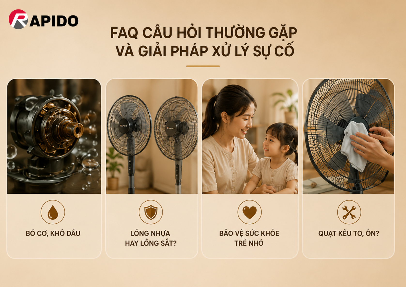 Quạt đứng loại nào tốt? Kinh nghiệm chọn mua thiết bị làm mát bền bỉ và tiết kiệm điện năng 7 FAQ thường gặp và giải pháp về quạt đứng