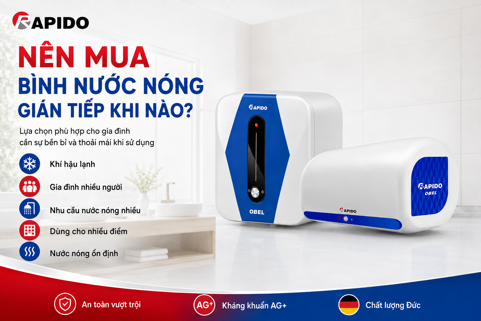 bình nước nóng trực tiếp và gián tiếp
