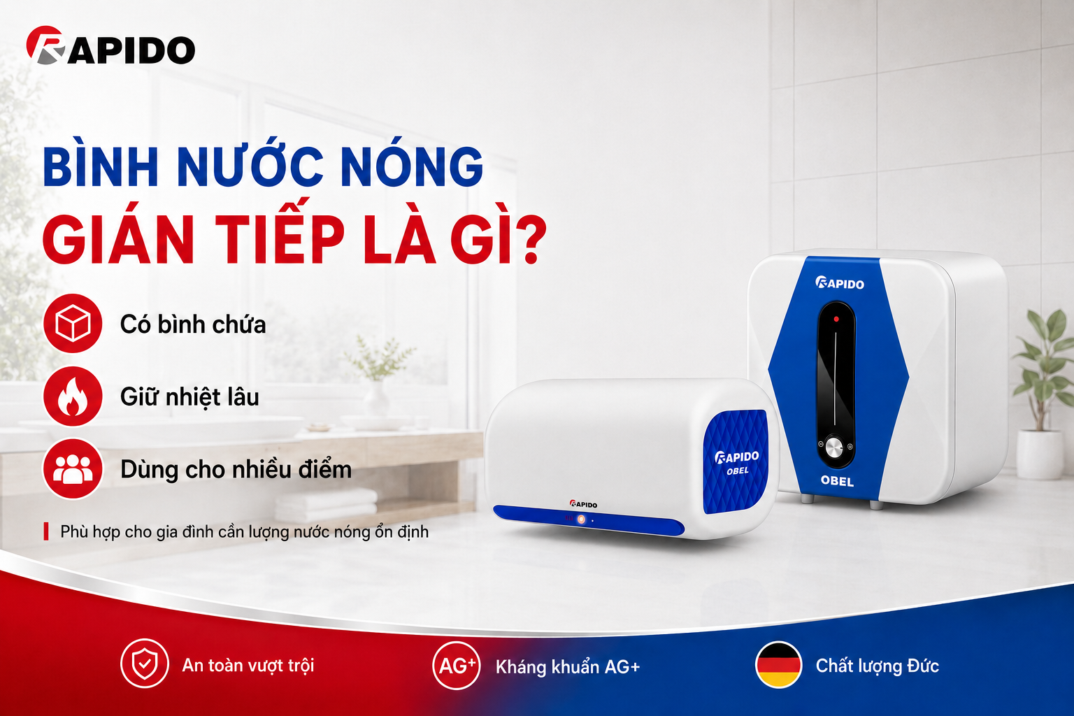 bình nước nóng trực tiếp và gián tiếp