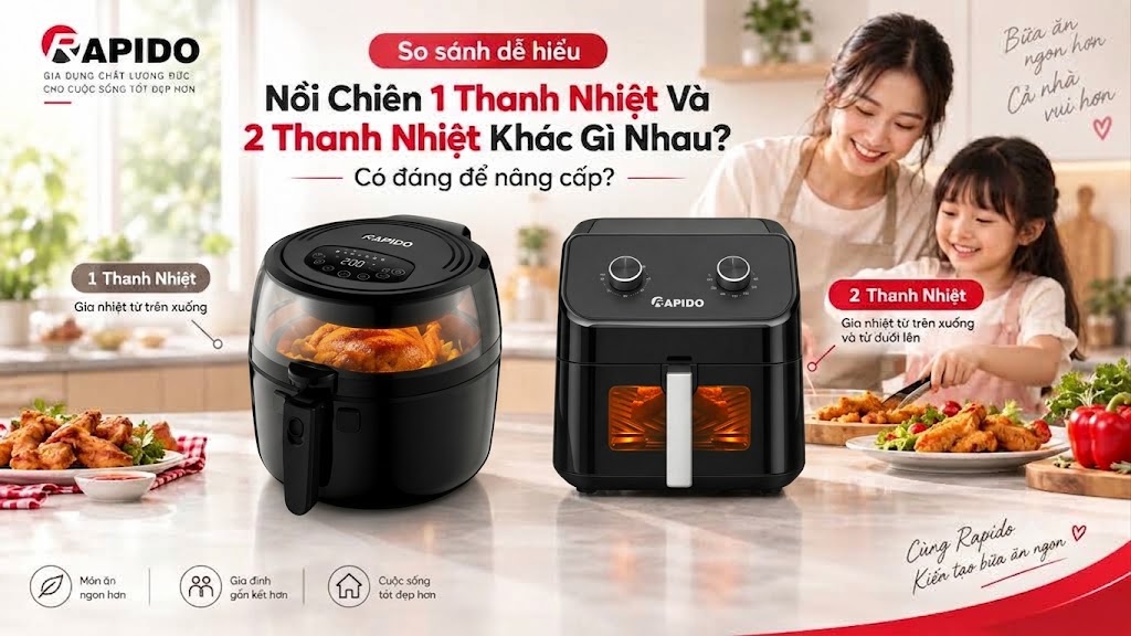So Sánh Nồi Chiên Không Dầu 1 Thanh Nhiệt Và 2 Thanh Nhiệt: Có Đáng Để Nâng Cấp? 5 d792091b 89fd 424e ac02 ec31206f6139
