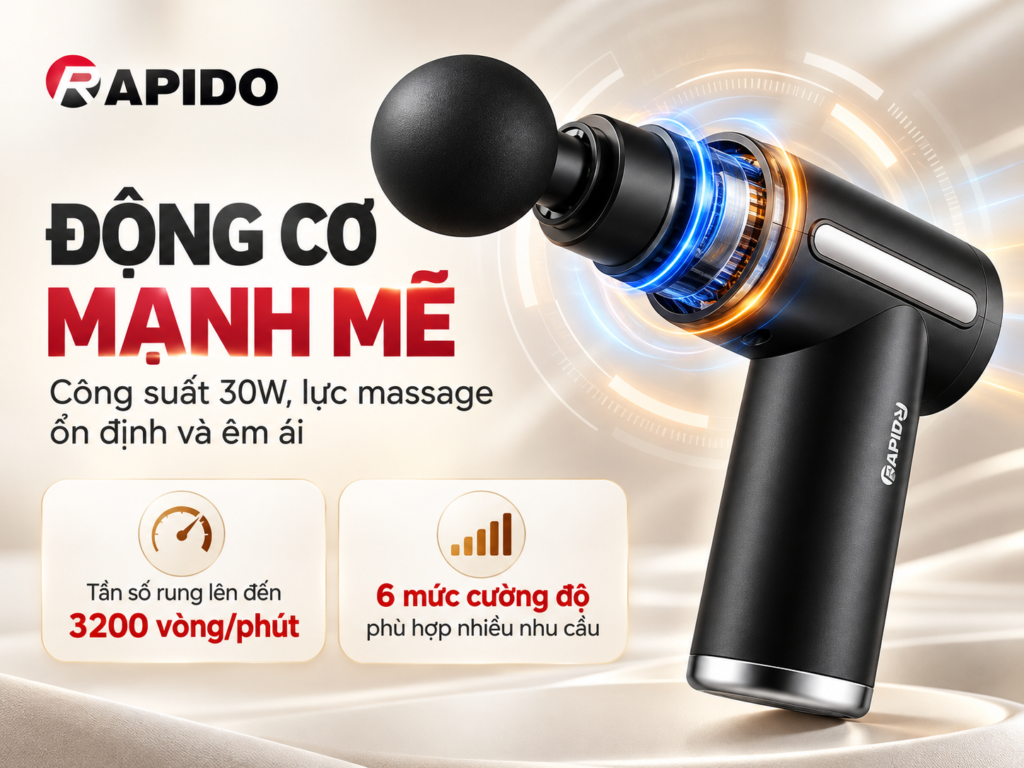 Máy massage cầm tay RGG12-1 9 Máy massage cầm tay Rapido RGG12-1